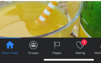如何从Facebook应用中删除约会图标快捷方式选项卡
