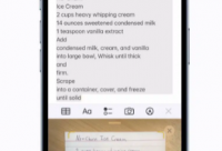 笔记应用程序中的iOS15.4添加了新的扫描文本快捷方式
