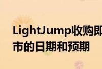 LightJump收购即将在特殊目的收购公司上市的日期和预期