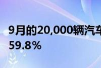 9月的20,000辆汽车的销量超过了日本茶下降59.8％