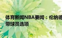 体育新闻NBA要闻：伦纳德合同细节第四年为4878万美元带球员选项