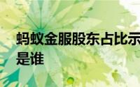 蚂蚁金服股东占比示意图 蚂蚁金服最大股东是谁