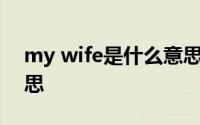 my wife是什么意思中文 my boo是什么意思