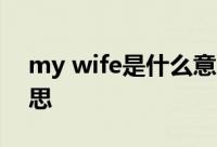 my wife是什么意思中文 my boo是什么意思