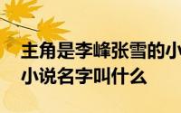 主角是李峰张雪的小说名 主角是李峰张雪的小说名字叫什么