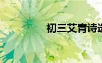 初三艾青诗选手抄报素材