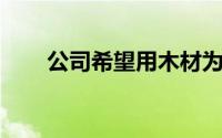 公司希望用木材为电动汽车提供动力