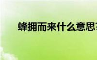 蜂拥而来什么意思?蜂拥而来典故介绍