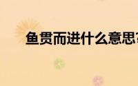 鱼贯而进什么意思?鱼贯而进典故介绍