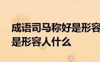 成语司马称好是形容人什么的 成语司马称好是形容人什么