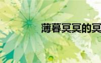 薄暮冥冥的冥冥是什么意思