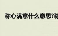 称心满意什么意思?称心满意典故出处介绍