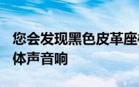 您会发现黑色皮革座椅和一个九扬声器JBL立体声音响
