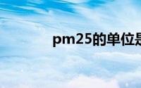 pm25的单位是nm还是um？