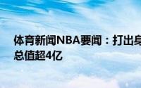 体育新闻NBA要闻：打出身价19年篮网核心球员今夏合同总值超4亿