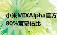 小米MIXAlpha官方图赏首创环绕萤幕拥有180%萤幕佔比