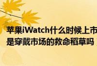 苹果iWatch什么时候上市（iWatch什么时候发布 iwatch会是穿戴市场的救命稻草吗）