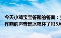 今天小鸡宝宝答题的答案：安静的晚上有时会听到冰箱嗡嗡作响的声音是冰箱坏了吗5月16日