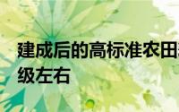 建成后的高标准农田耕地质量大约提升1个等级左右
