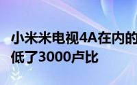 小米米电视4A在内的这7种产品的价格最多降低了3000卢比