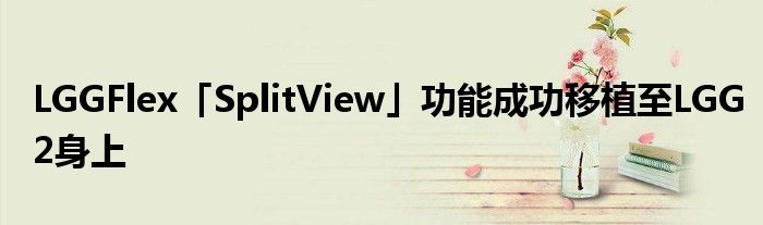 LGGFlex「SplitView」功能成功移植至LGG2身上