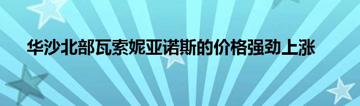 华沙北部瓦索妮亚诺斯的价格强劲上涨