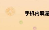 手机内屏漏液能用多久