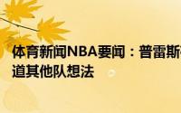 体育新闻NBA要闻：普雷斯蒂我们现在还没有任何决定要知道其他队想法