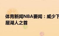 体育新闻NBA要闻：威少下赛季年薪4420万美元力压詹眉居湖人之首