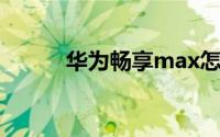 华为畅享max怎么设置显示网速
