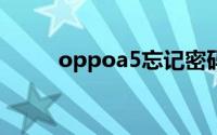 oppoa5忘记密码了怎么强制解锁