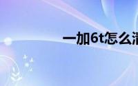 一加6t怎么清理缓存垃圾