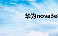华为nova3e有人脸识别吗