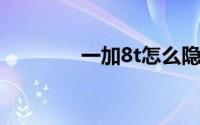 一加8t怎么隐藏摄像头区域