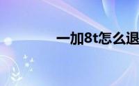 一加8t怎么退出开发者模式