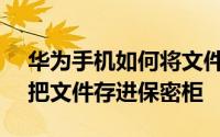 华为手机如何将文件移入保密柜 EMUI如何把文件存进保密柜