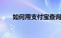 如何用支付宝查询信用卡的实时账单
