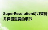 SuperResolution可以智能地放大照片同时保持干净的边缘并保留重要的细节