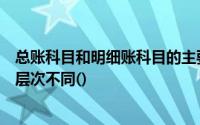 总账科目和明细账科目的主要区别在于记录经济业务的明细层次不同()