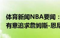 体育新闻NBA要闻：Shams多支季后赛球队有意追求詹姆斯-恩尼斯