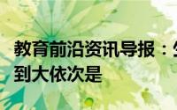 教育前沿资讯导报：生命系统的结构层次从小到大依次是