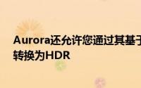 Aurora还允许您通过其基于AI的神经网络将单个原始图像转换为HDR