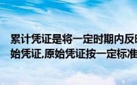 累计凭证是将一定时期内反映经济业务内容相同的若干张原始凭证,原始凭证按一定标准全面填写()