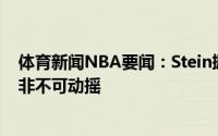 体育新闻NBA要闻：Stein掘金对小波特评价非常高但他并非不可动摇