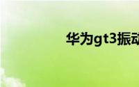 华为gt3振动反馈怎么关