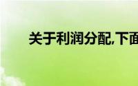 关于利润分配,下面的说法是正确的()