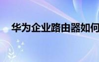 华为企业路由器如何配置console口登录