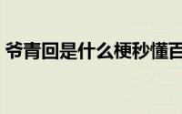 爷青回是什么梗秒懂百科 爷青回是什么意思 