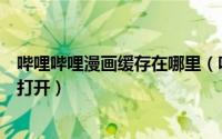 哔哩哔哩漫画缓存在哪里（哔哩哔哩漫画网络缓存权限在哪打开）