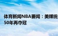 体育新闻NBA要闻：美媒统计东西决四支球队纪录雄鹿时隔50年再夺冠